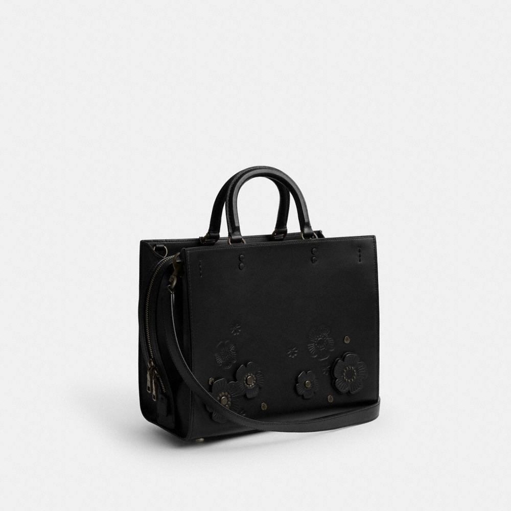 Coach Rogue Bag With Tea Rose Matte Black/Black | COH865166
