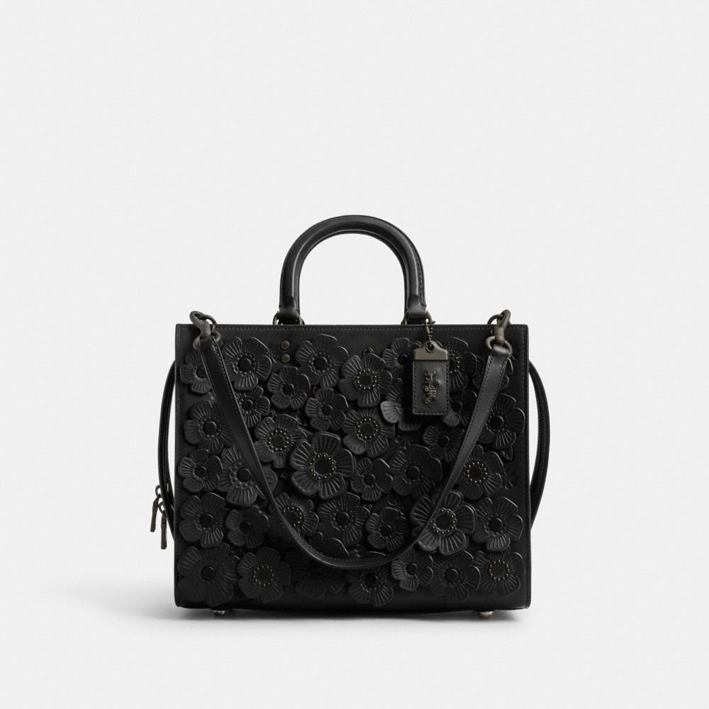 Coach Rogue Bag With Tea Rose Matte Black/Black | COH865166