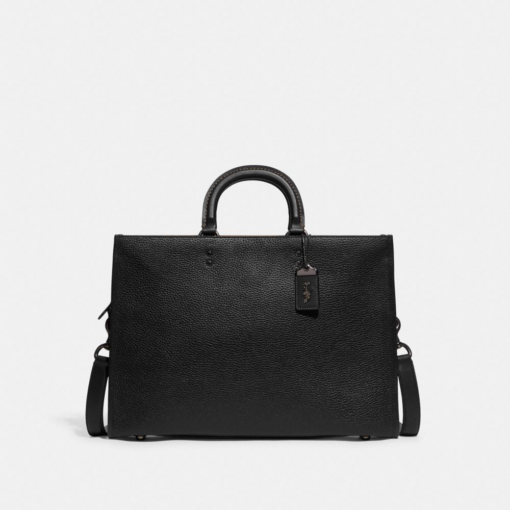 Coach Rogue Brief In Regenerative Leather Black | COH866530