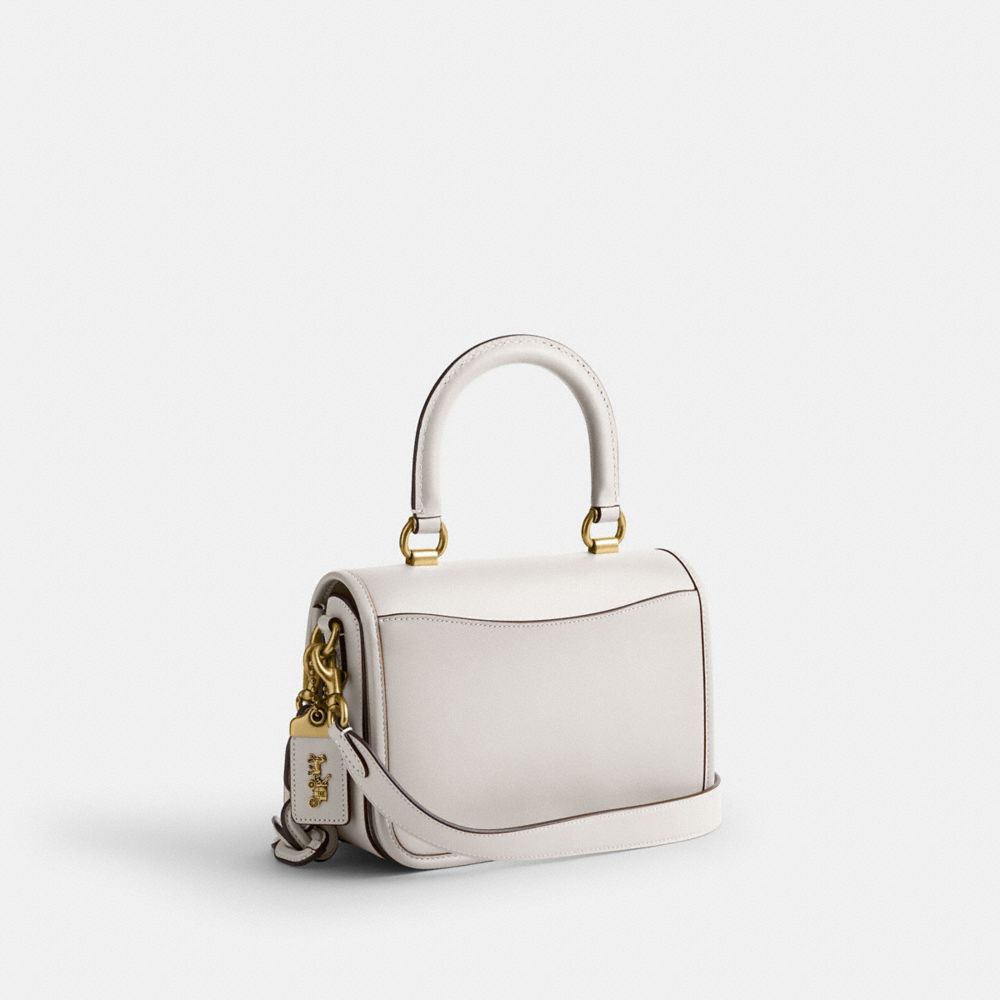 Coach Rogue Top Handle Bag Glovetan Leather/Brass/Chalk | COH865168