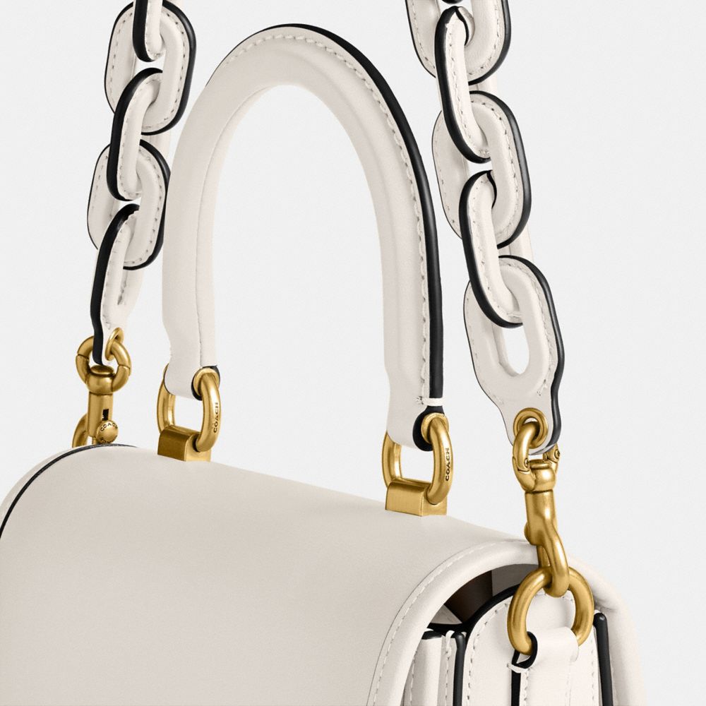 Coach Rogue Top Handle Bag Glovetan Leather/Brass/Chalk | COH865168