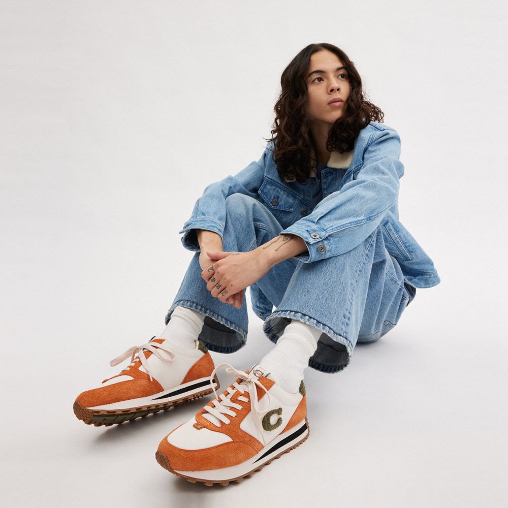 Coach Runner Sneaker Spice Orange/Chalk | COH866783
