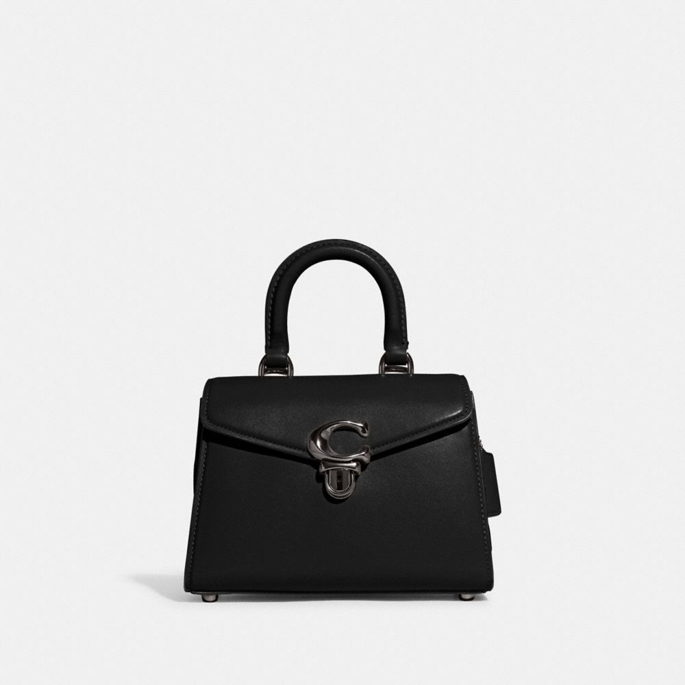 Coach Sammy Top Handle Bag 21 Luxe Refined Calf Leather/Pewter/Black | COH865130