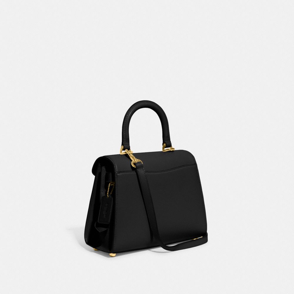 Coach Sammy Top Handle Bag Luxe Refined Calf Leather/Brass/Black | COH865156