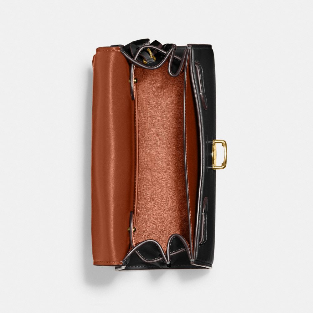 Coach Sammy Top Handle Bag Luxe Refined Calf Leather/Brass/Black | COH865156