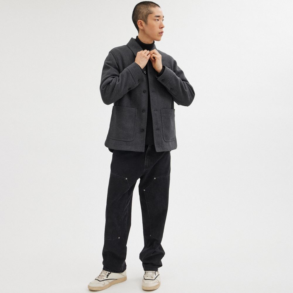 Coach Shirt Jacket Charcoal | COH866861