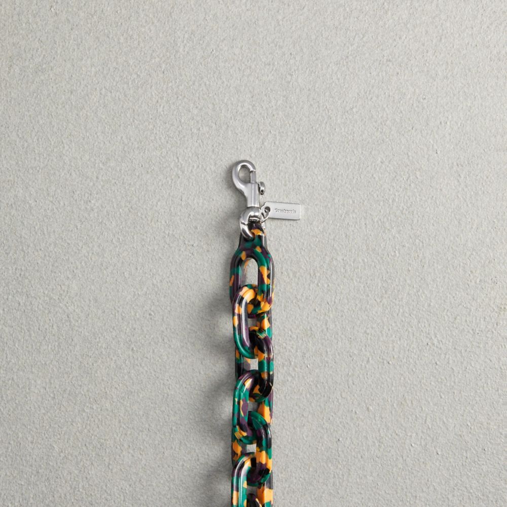 Coach Short Chain Strap Black/Green Multi | COH866426