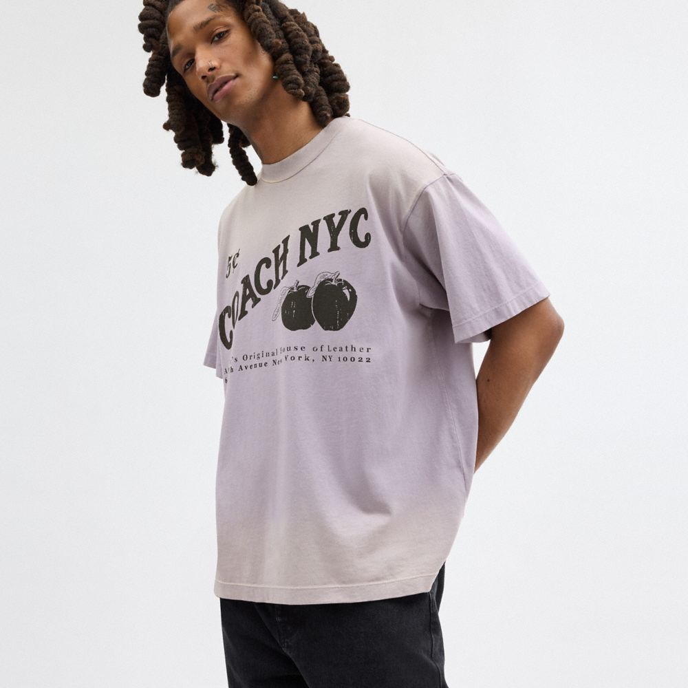 Coach Signature Apple T Shirt Purple | COH866921