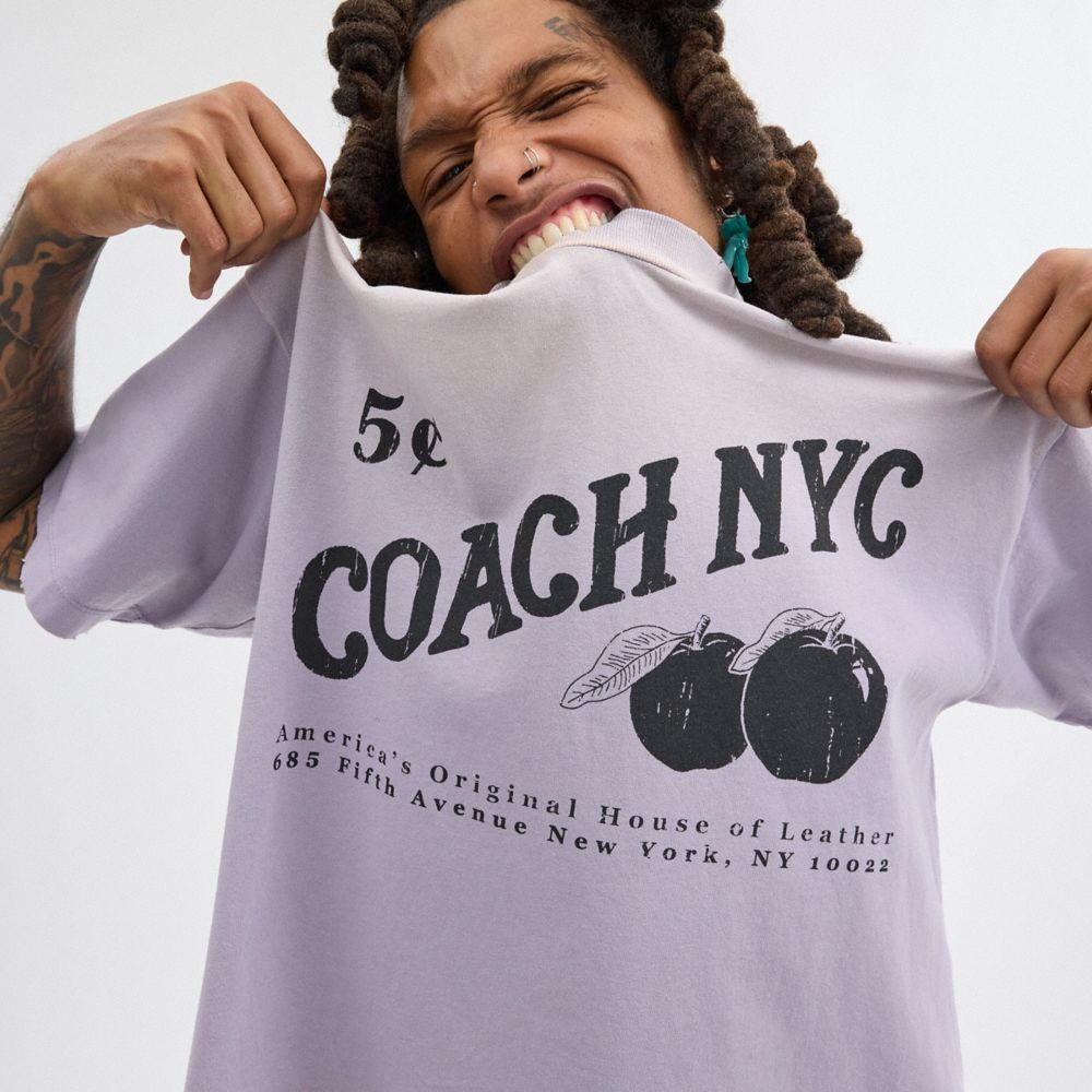 Coach Signature Apple T Shirt Purple | COH866921