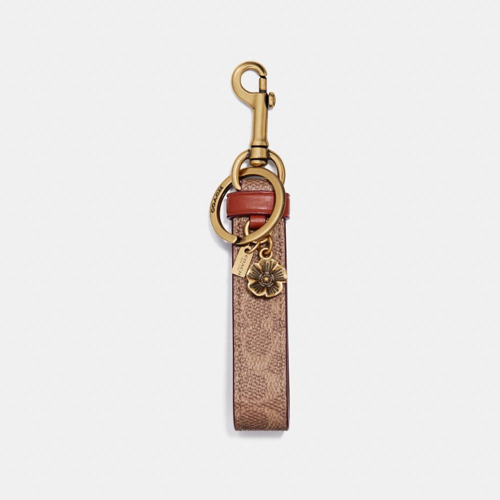 Coach Signature Charm Loop Gold/Saddle | COH866455