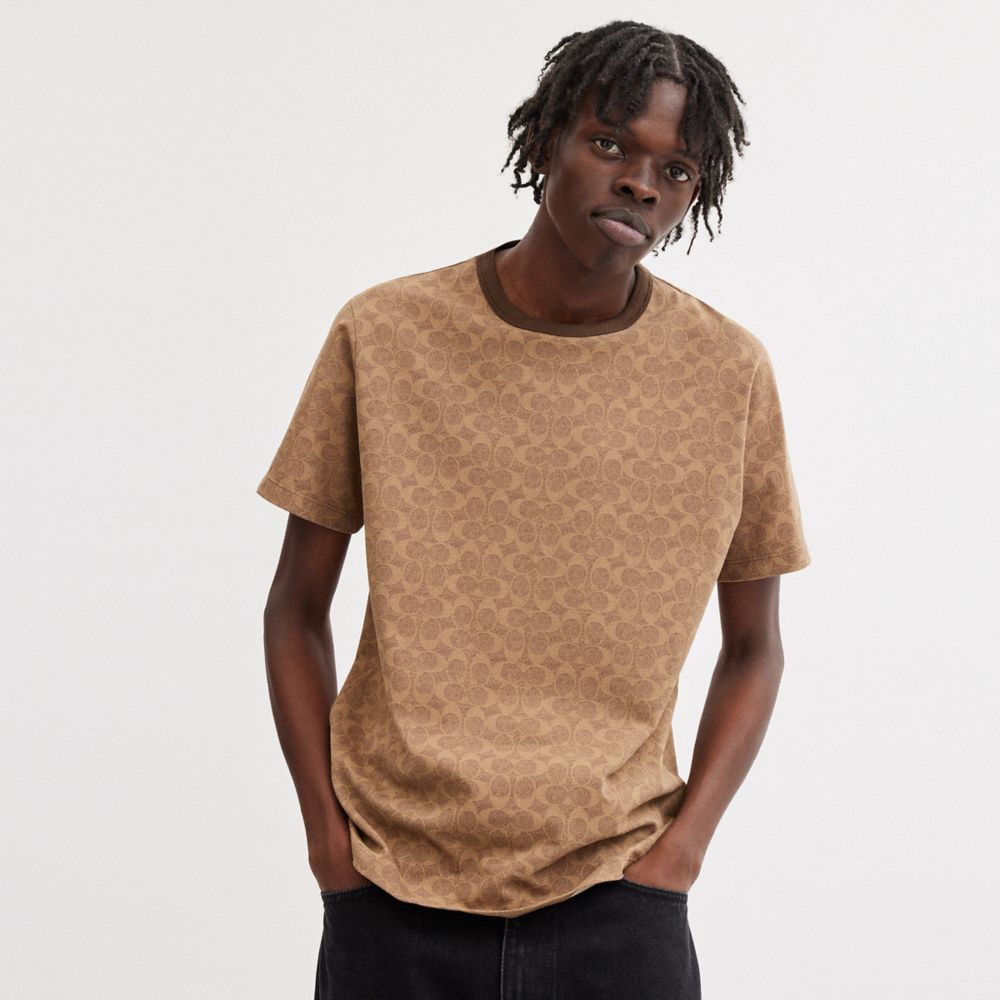 Coach Signature T Shirt Tan Signature | COH865946