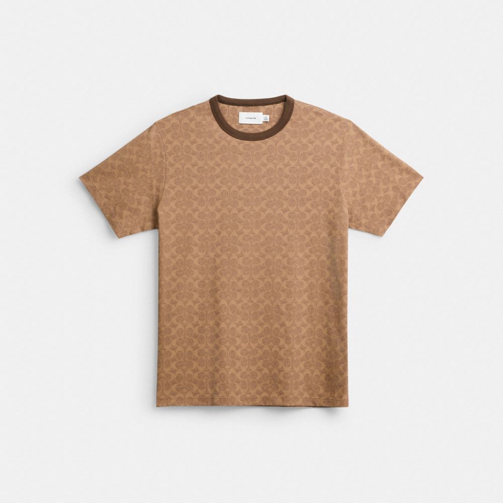 Coach Signature T Shirt Tan Signature | COH865946