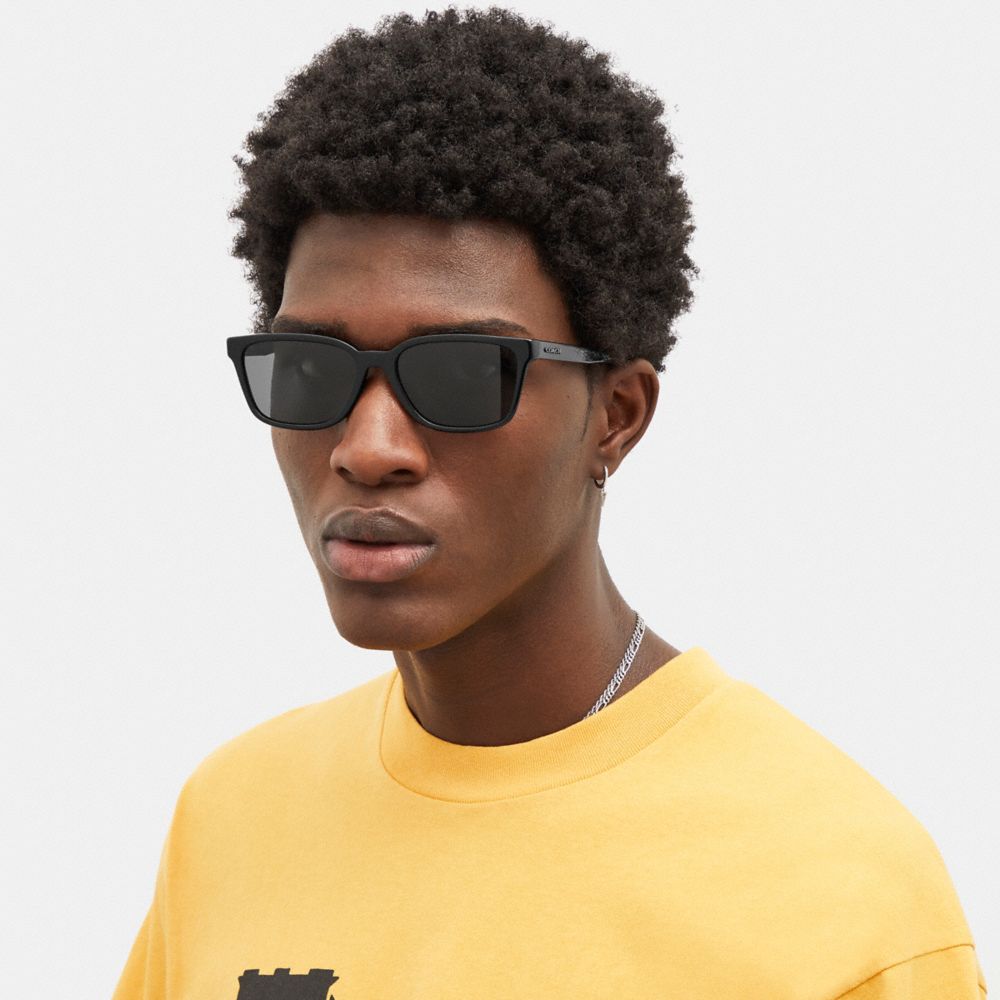 Coach Signature Workmark Square Sunglasses Black | COH866340