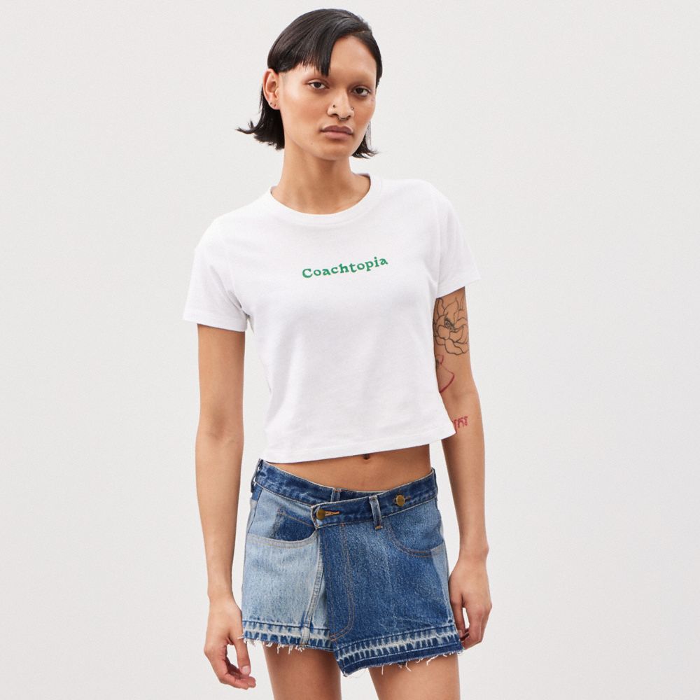 Coach Skirt In Repurposed Denim Denim | COH866020