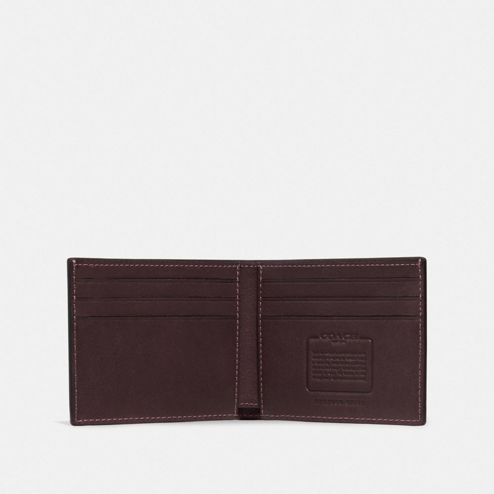 Coach Slim Billfold Wallet Sport Calf Leather/Mahogany Brown | COH866694