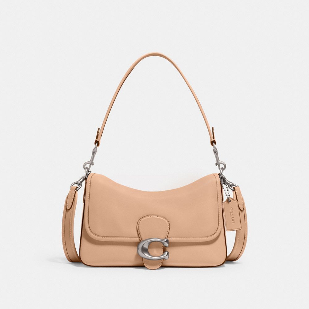 Coach Soft Tabby Shoulder Bag Smooth Leather/Silver/Buff | COH864778