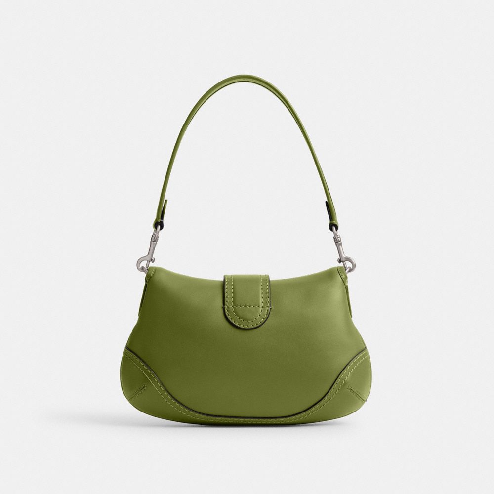 Coach Soho Bag In Regenerative Leather Silver/Dark Lime | COH864732