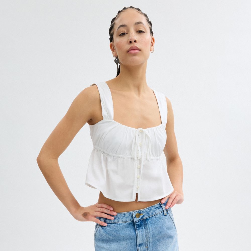Coach Solid Top In Organic Cotton White | COH866017