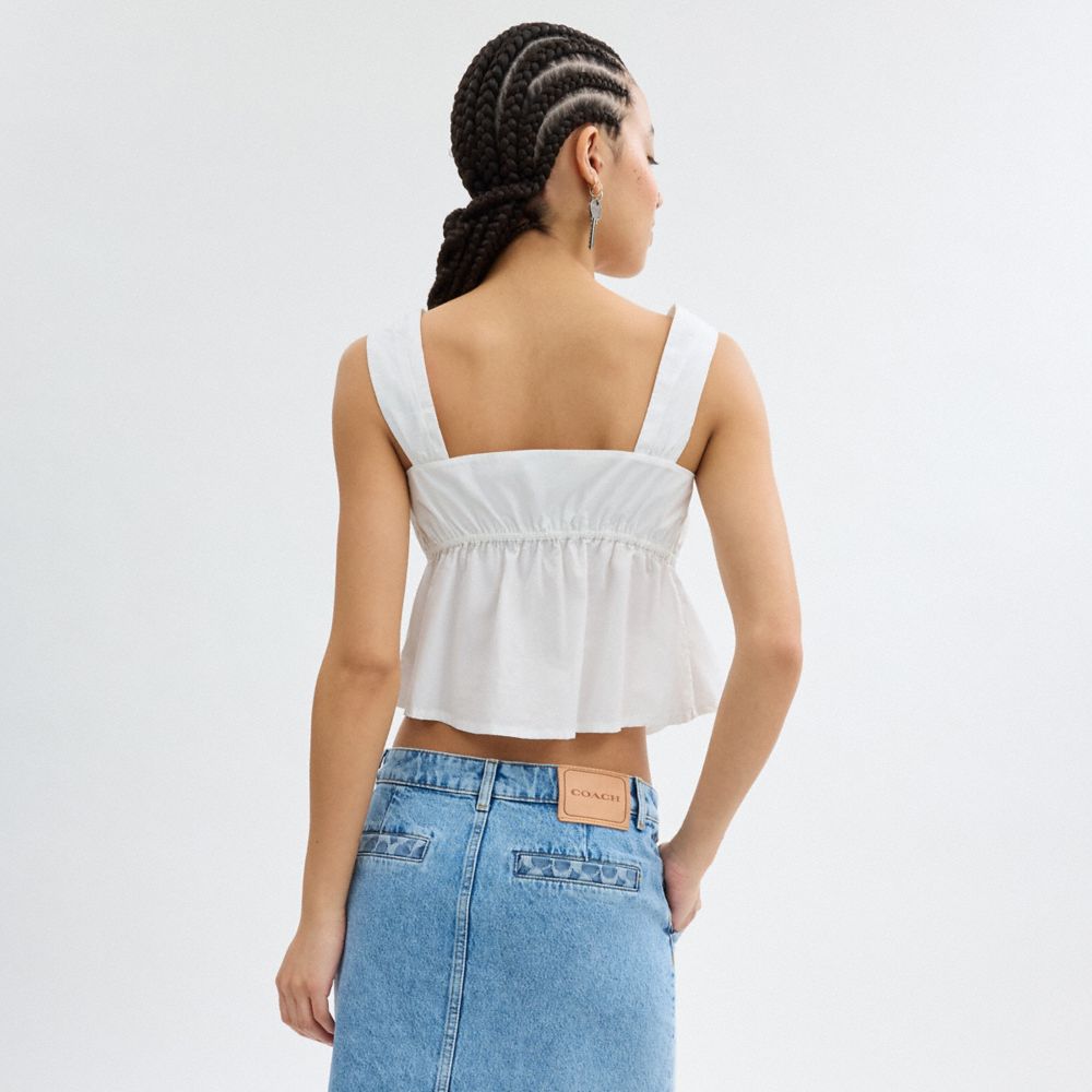 Coach Solid Top In Organic Cotton White | COH866017