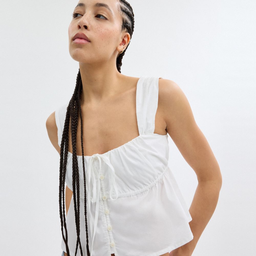 Coach Solid Top In Organic Cotton White | COH866017