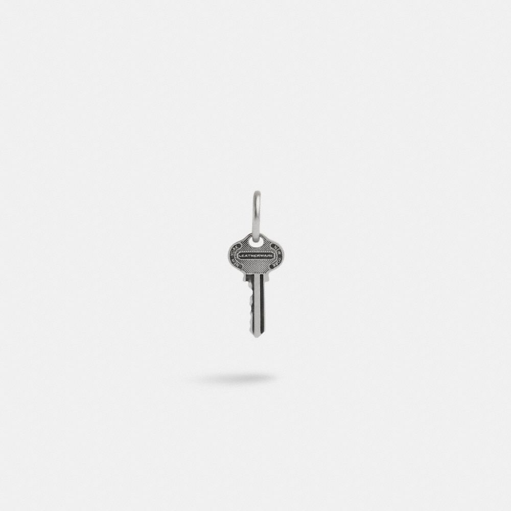 Coach Sterling Silver Key Single Huggie Earring Silver | COH867028