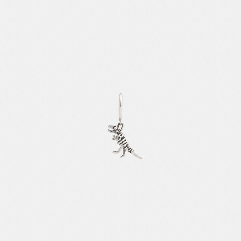 Coach Sterling Silver Skeletal Rexy Huggie Earring Silver | COH867014