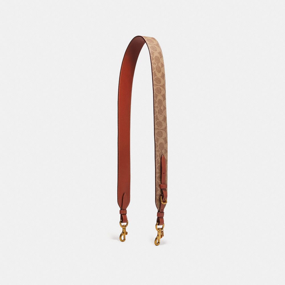 Coach Strap In Signature Canvas Brass/Rust | COH866452