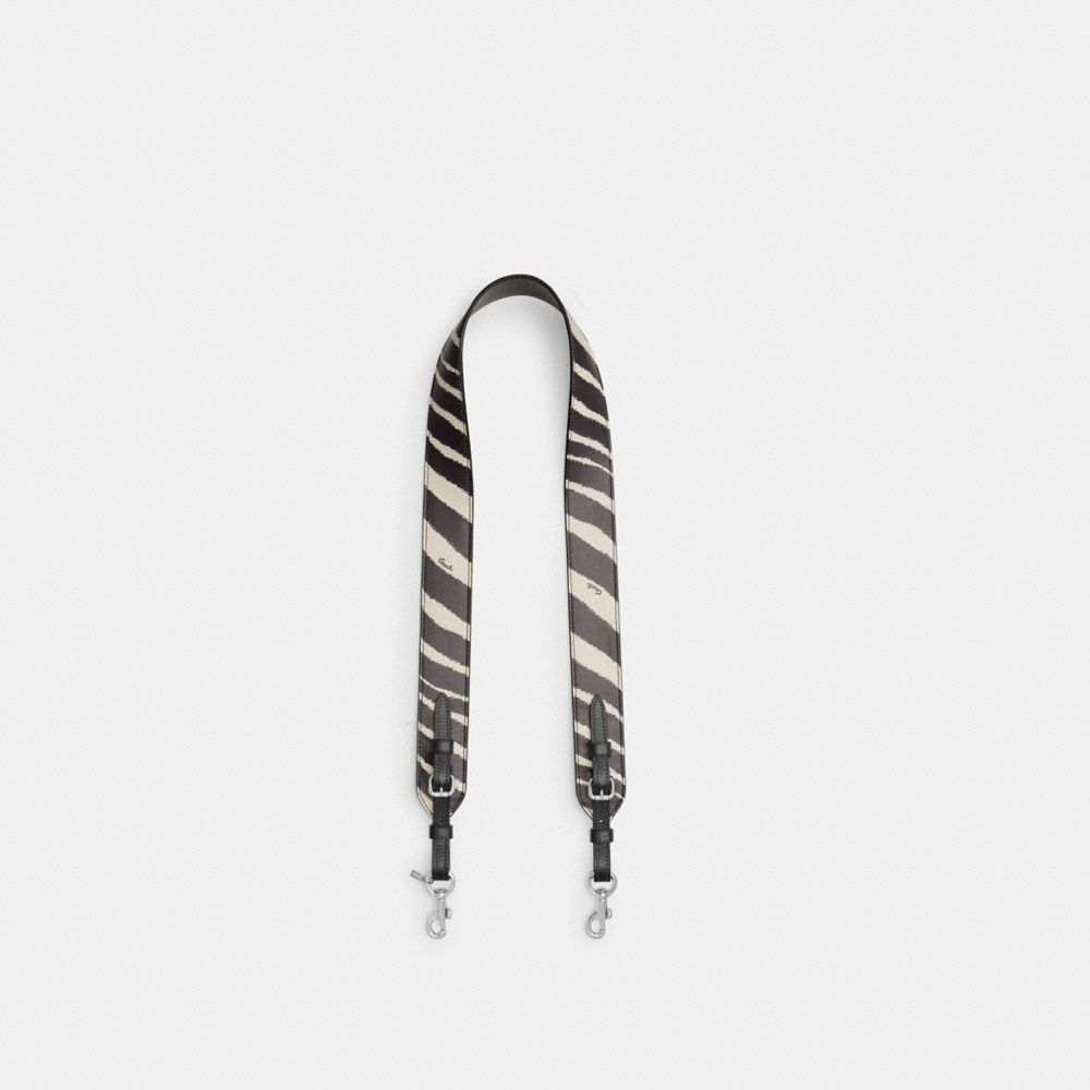 Coach Strap With Zebra Print Silver/Zebra | COH866448