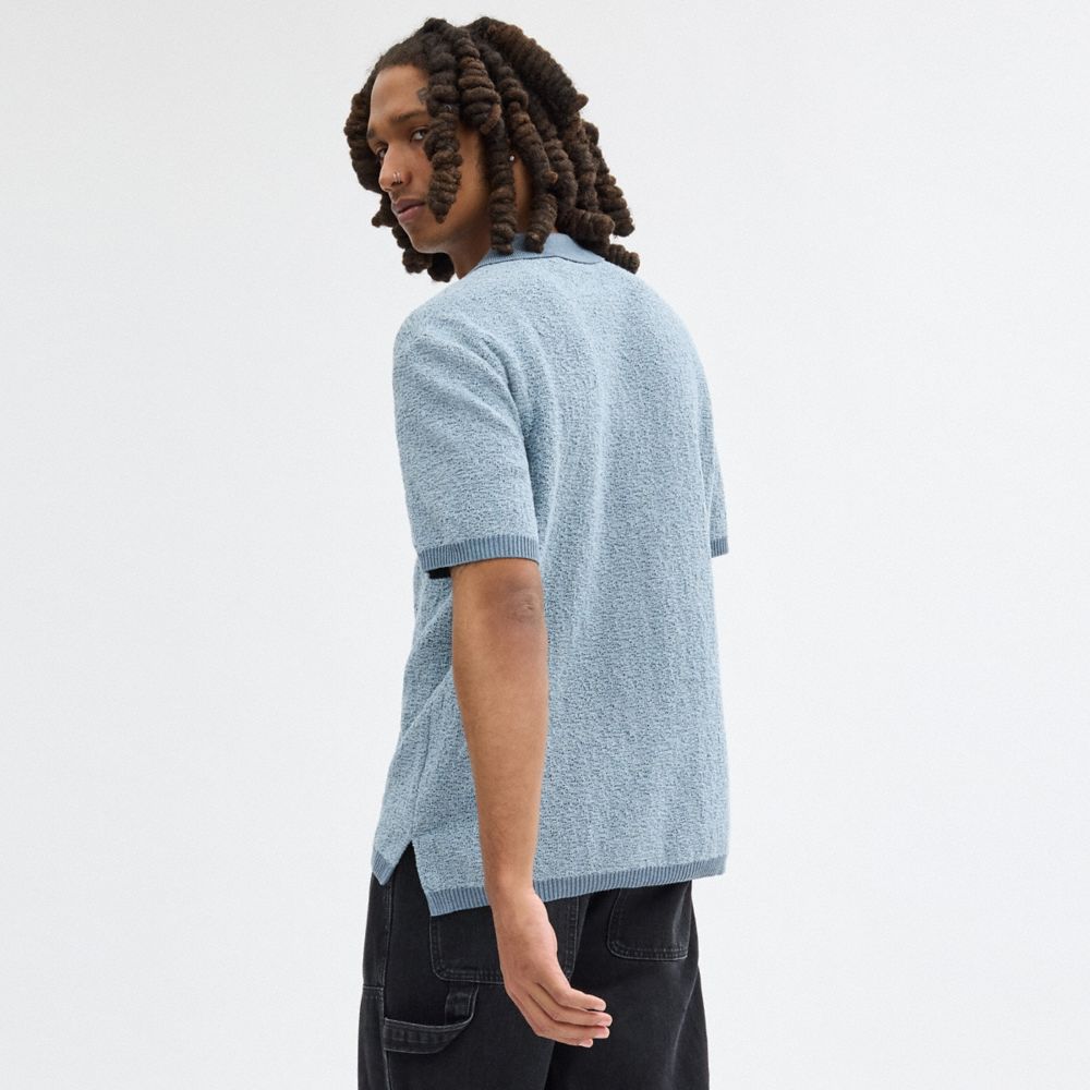 Coach Sweater Polo Blue | COH866902