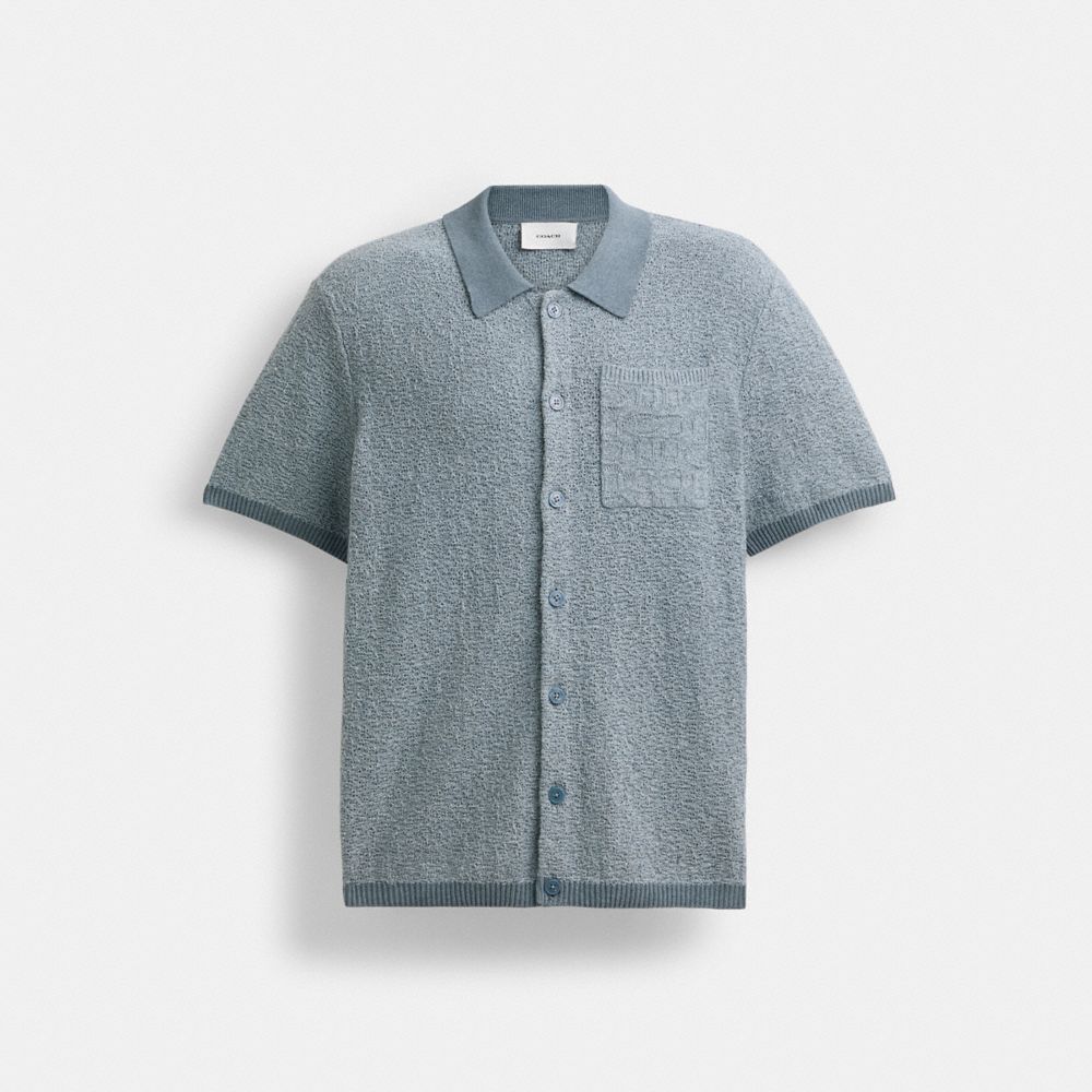 Coach Sweater Polo Blue | COH866902