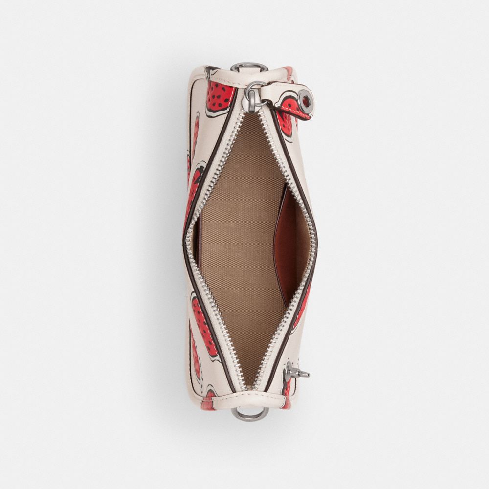 Coach Swinger Bag 20 With Strawberry Print Glovetanned Leather/Silver/Chalk Multi | COH864933