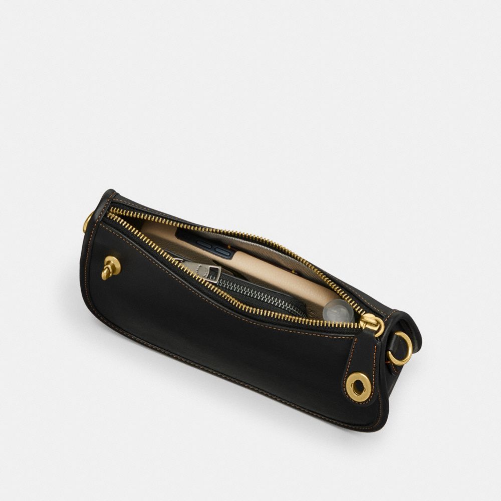 Coach Swinger Bag Glovetan Leather/Brass/Black | COH864848