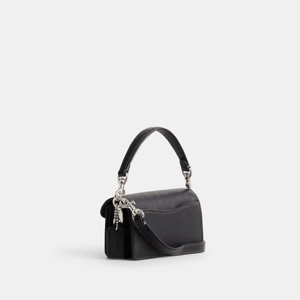 Coach Tabby Bag 12 Refined Pebble Leather/Silver/Black | COH865286