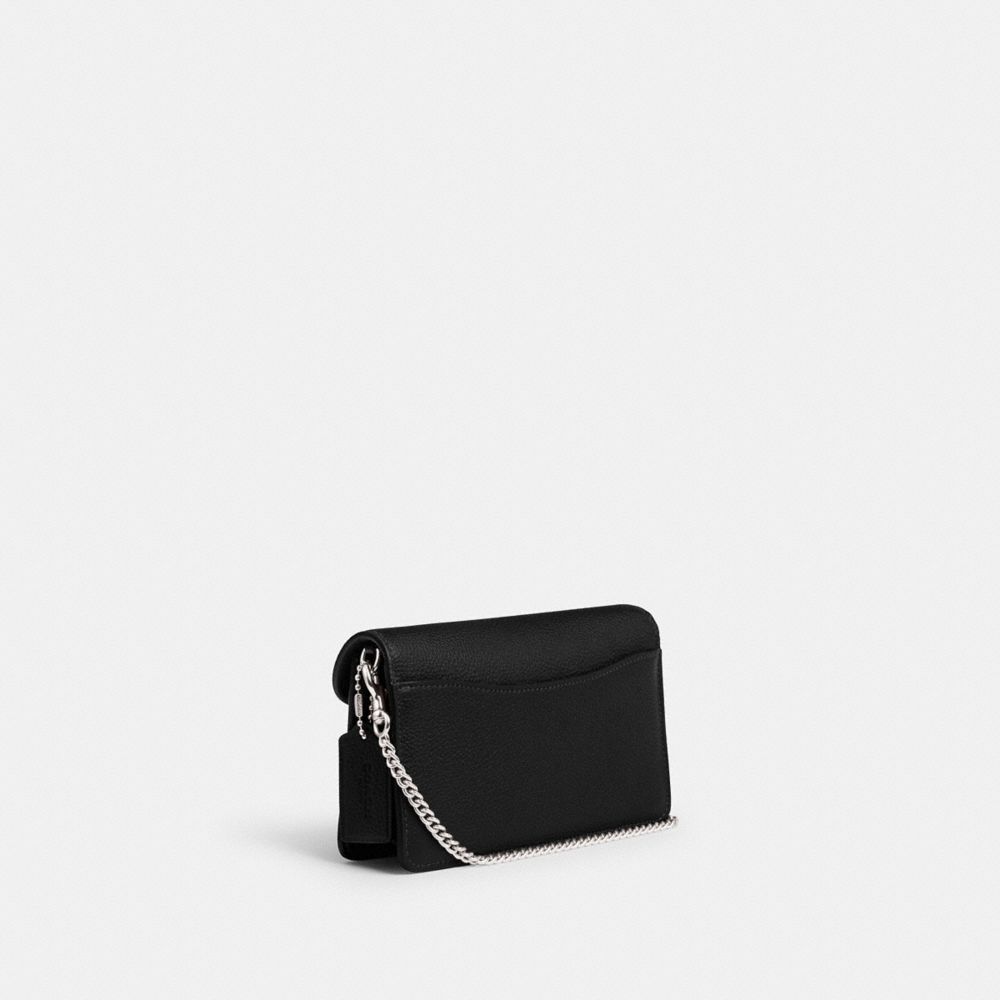 Coach Tabby Chain Clutch Polished Pebble Leather/Silver/Black | COH865214