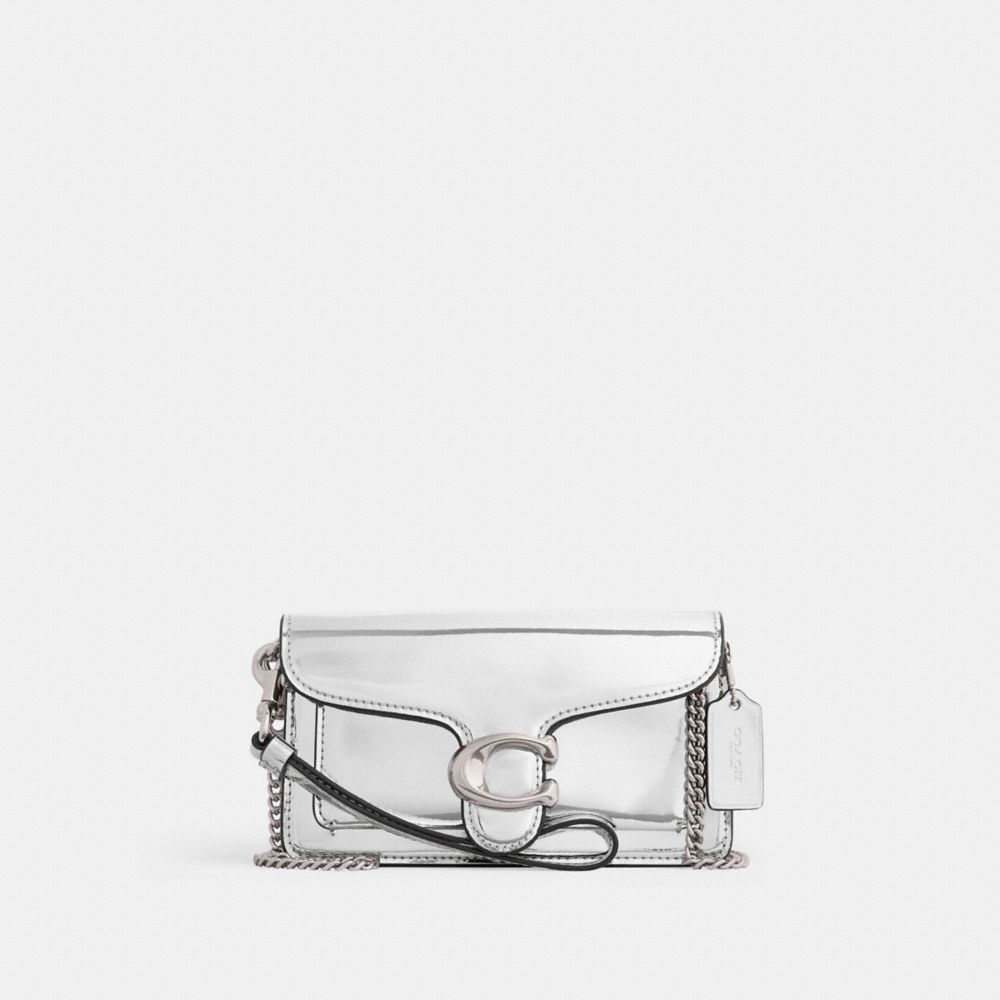 Coach Tabby Crossbody In Silver Metallic Metallic Leather/Silver/Silver | COH865642