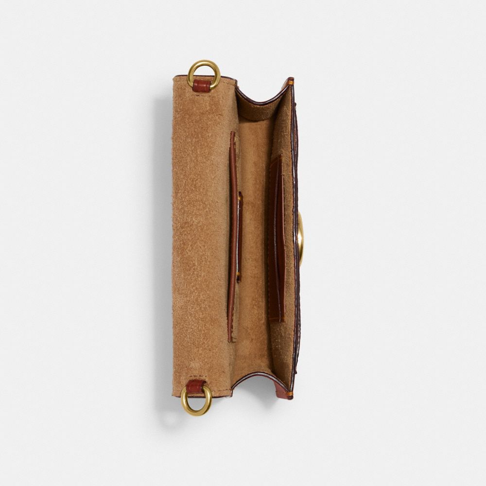 Coach Tabby Crossbody Wristlet In Signature Canvas Canvas/Brass/Tan/Rust | COH865639