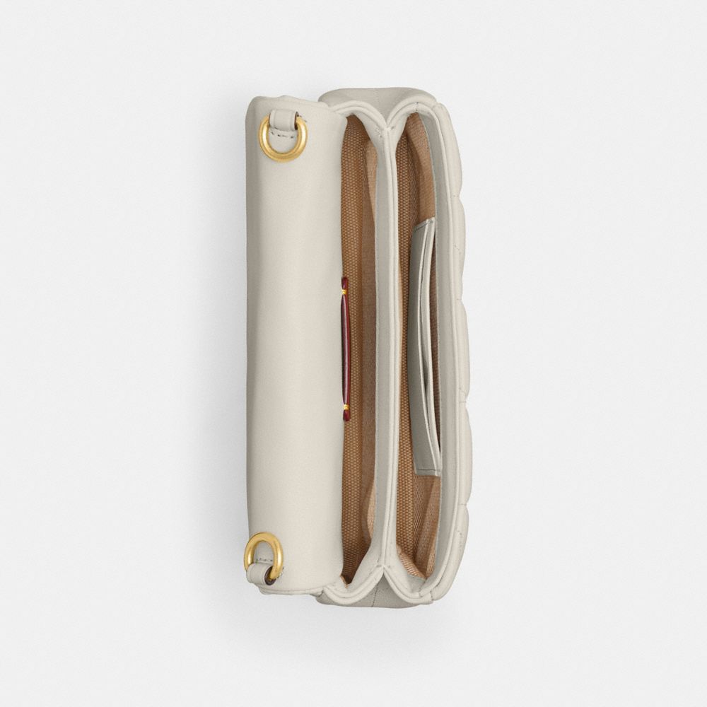 Coach Tabby Crossbody Wristlet With Pillow Quilting Nappa Leather/Brass/Chalk | COH865306