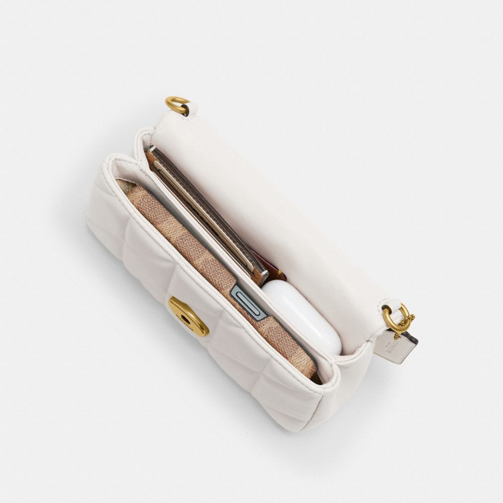 Coach Tabby Crossbody Wristlet With Pillow Quilting Nappa Leather/Brass/Chalk | COH865306