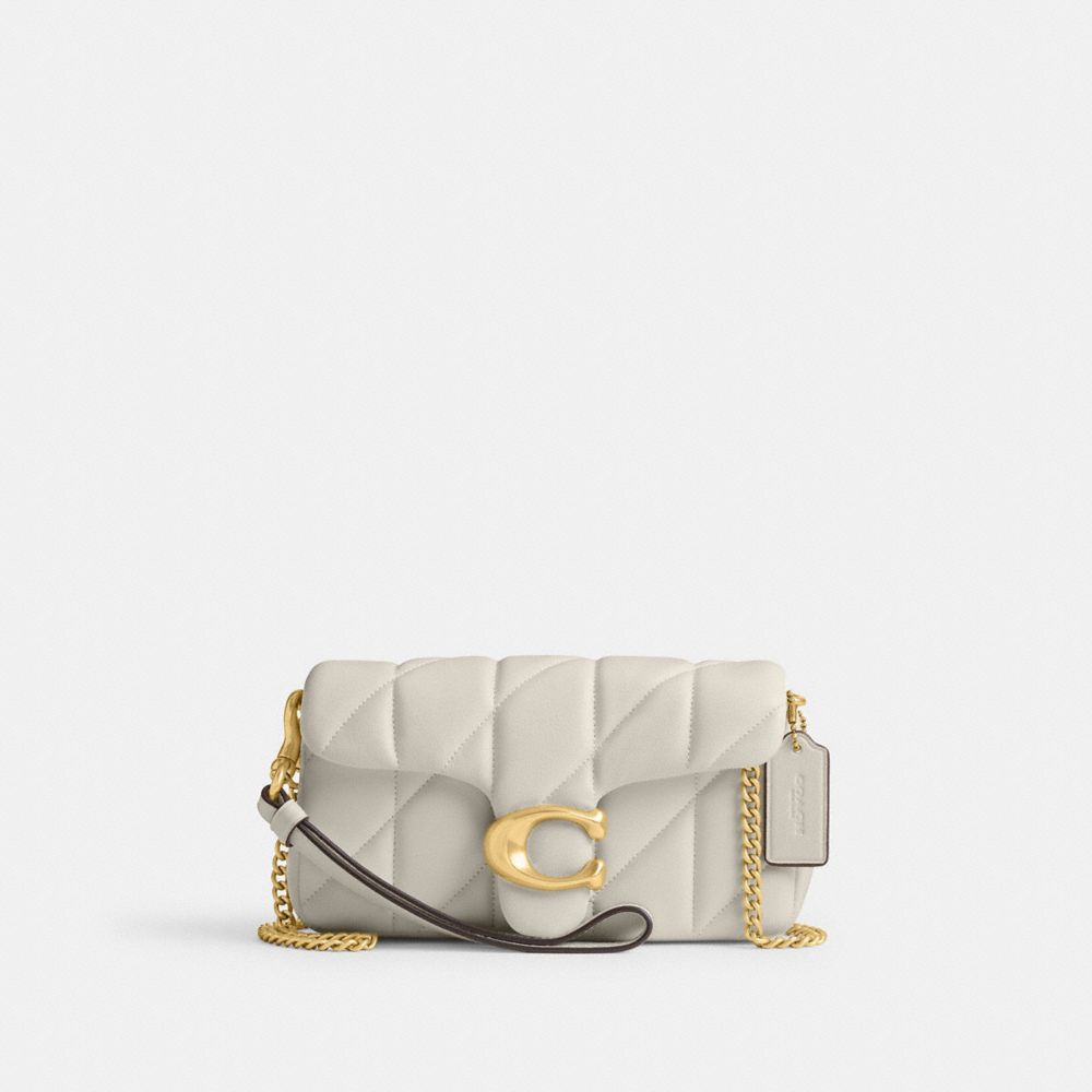 Coach Tabby Crossbody Wristlet With Pillow Quilting Nappa Leather/Brass/Chalk | COH865306