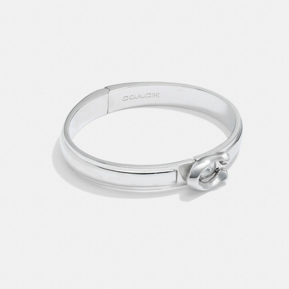 Coach Tabby Hinged Bangle Silver | COH866081