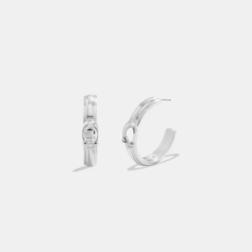 Coach Tabby Hoop Earrings Silver | COH866106