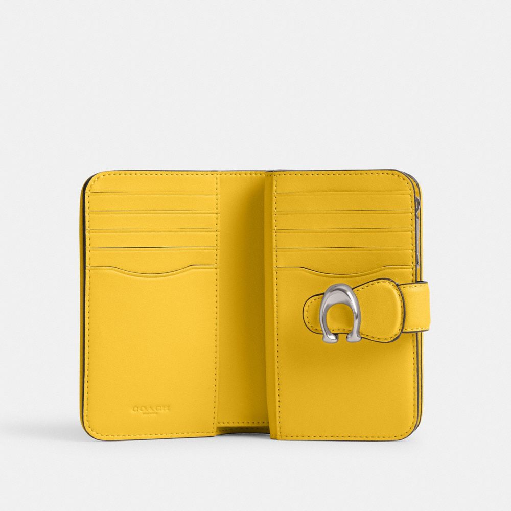 Coach Tabby Medium Wallet Smooth Leather/Silver/Canary | COH865484