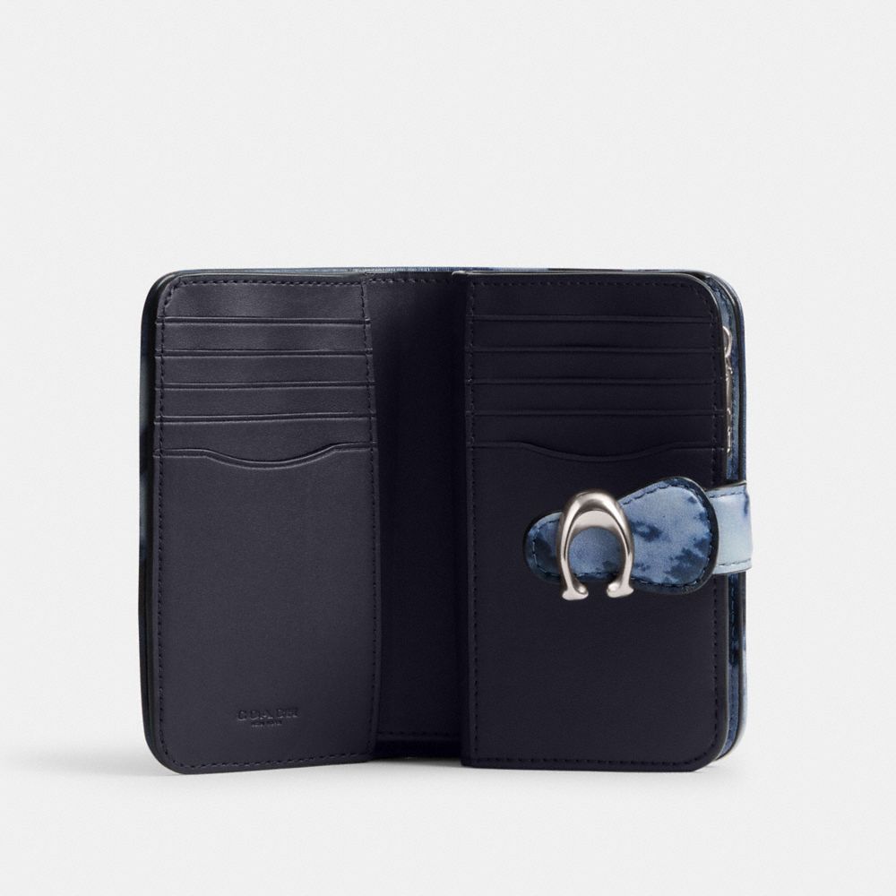 Coach Tabby Medium Wallet With Tie Dye Print Leather/Silver/Midnight Navy | COH865511