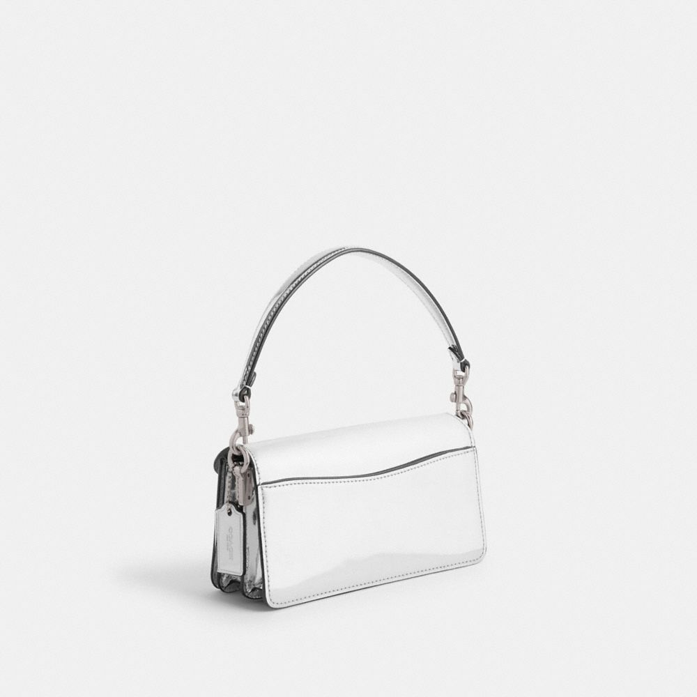 Coach Tabby Shoulder Bag 20 In Metallic Metallic Leather/Silver/Silver | COH865379