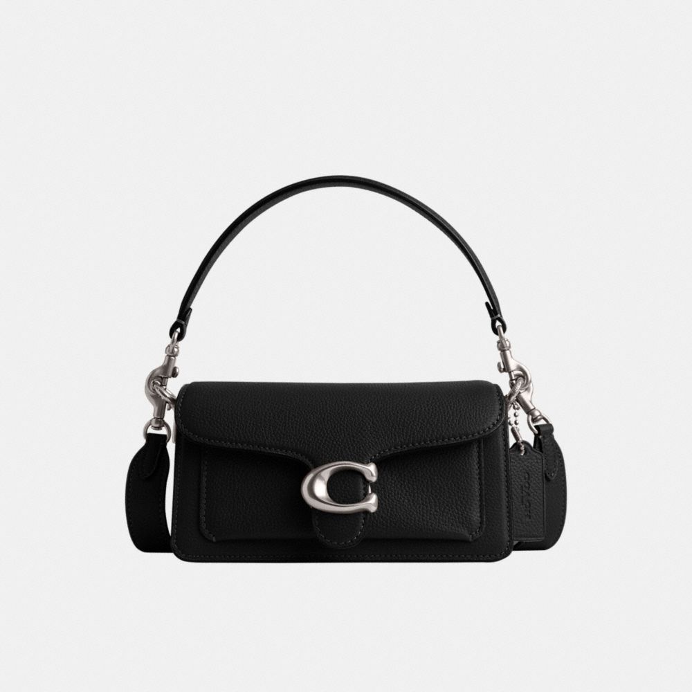 Coach Tabby Shoulder Bag 20 Refined Pebble Leather/Silver/Black | COH864762