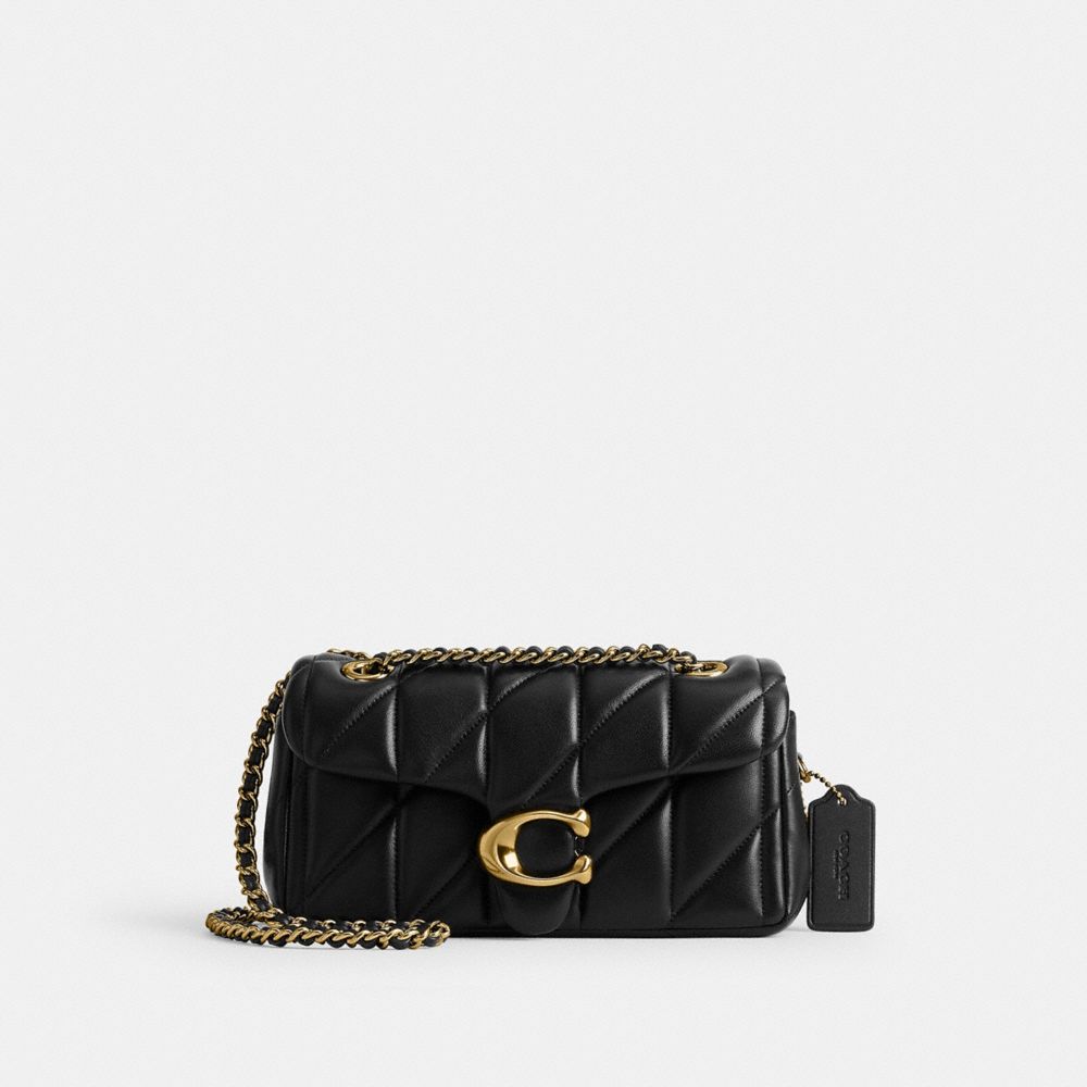 Coach Tabby Shoulder Bag 20 With Quilting Nappa Leather/Brass/Black | COH865255