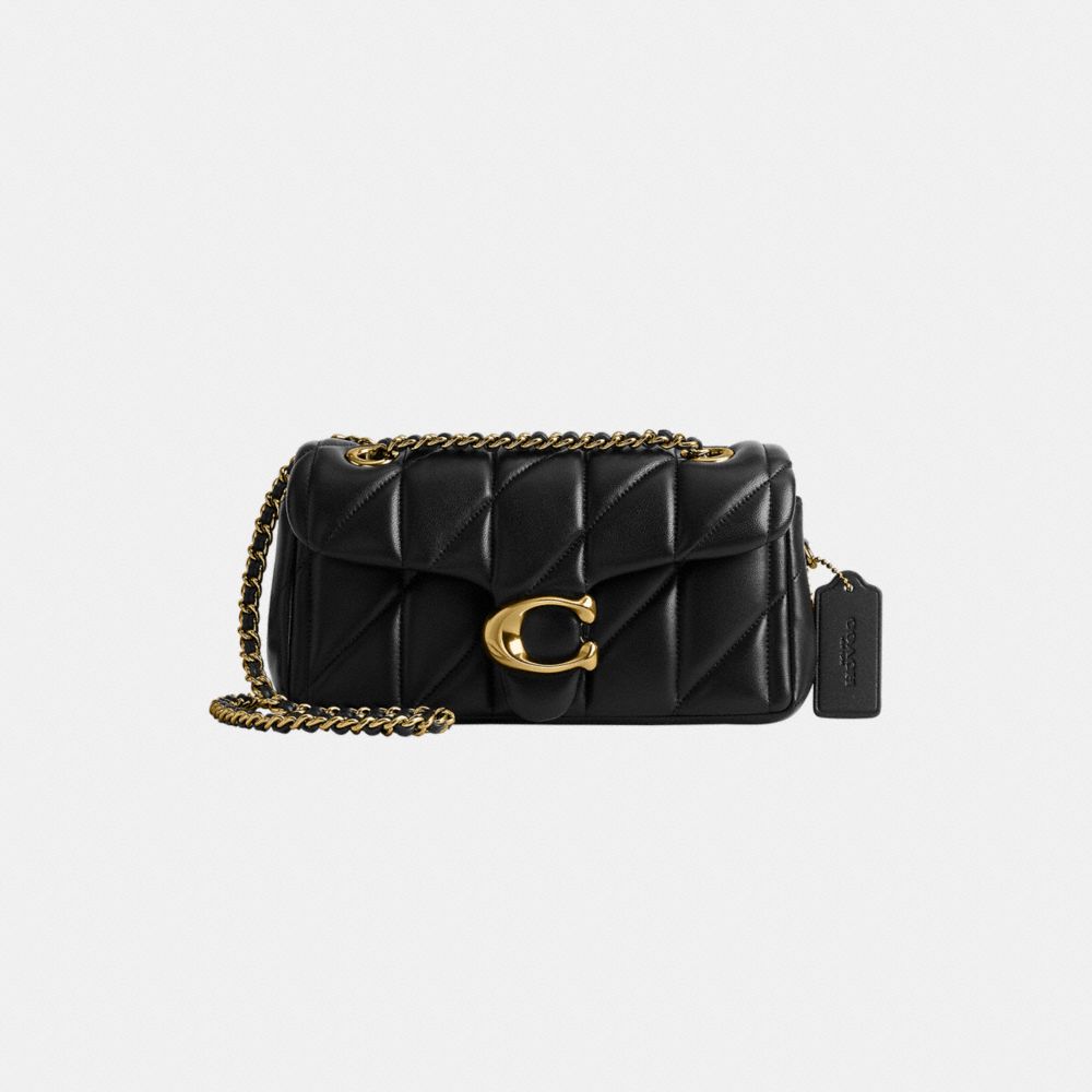 Coach Tabby Shoulder Bag 20 With Quilting Nappa Leather/Brass/Black | COH865255