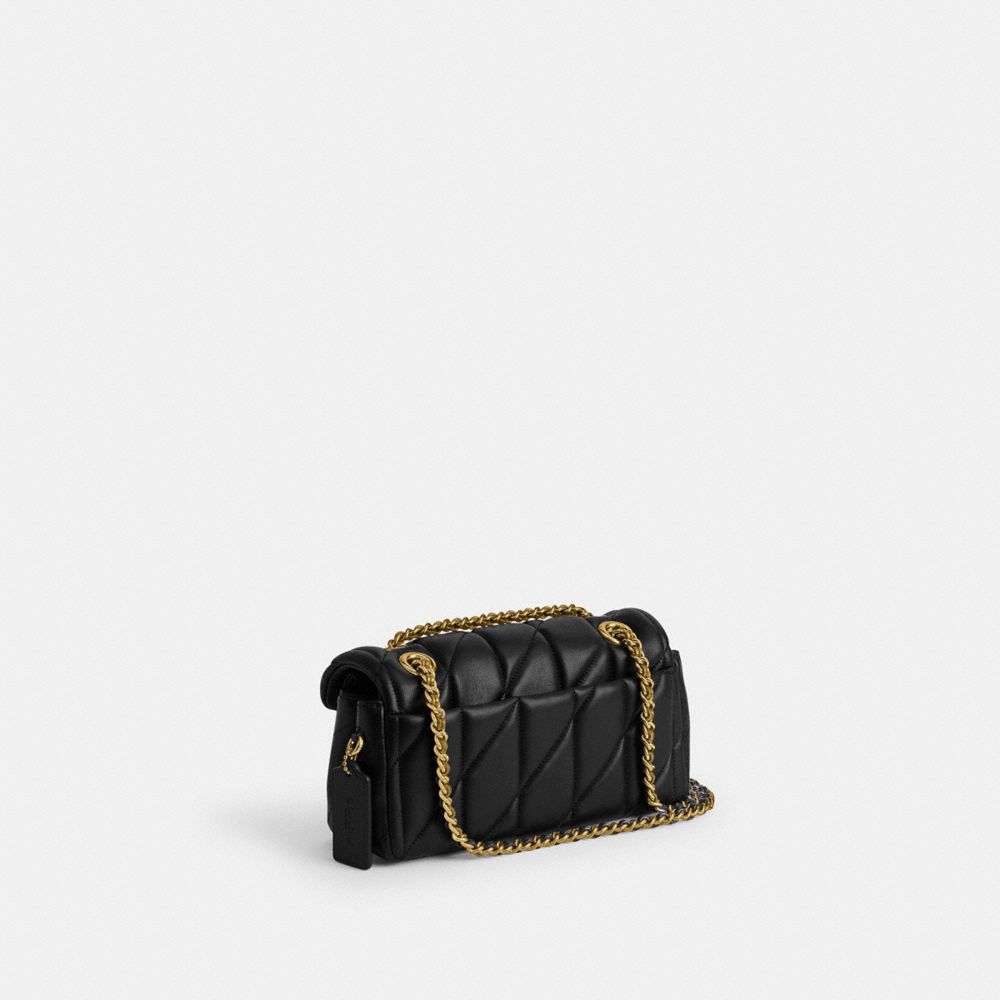 Coach Tabby Shoulder Bag 20 With Quilting Nappa Leather/Brass/Black | COH864797