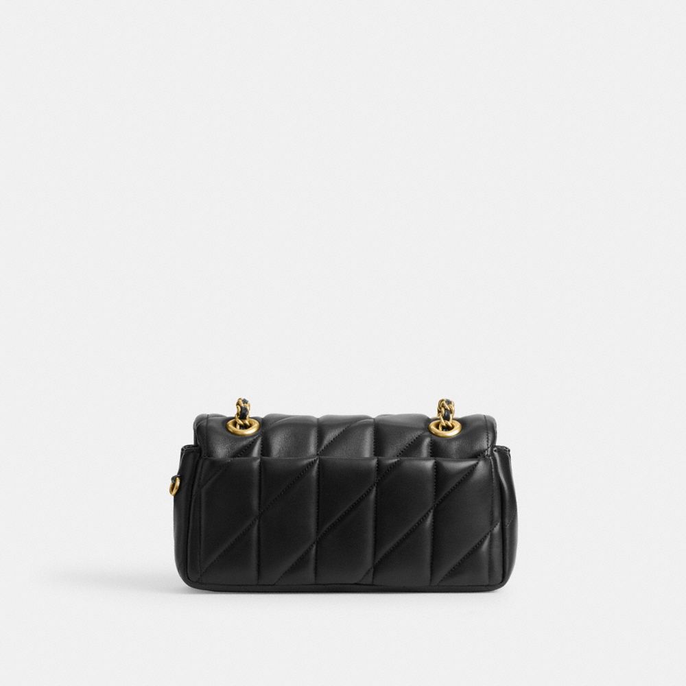 Coach Tabby Shoulder Bag 20 With Quilting Nappa Leather/Brass/Black | COH864797