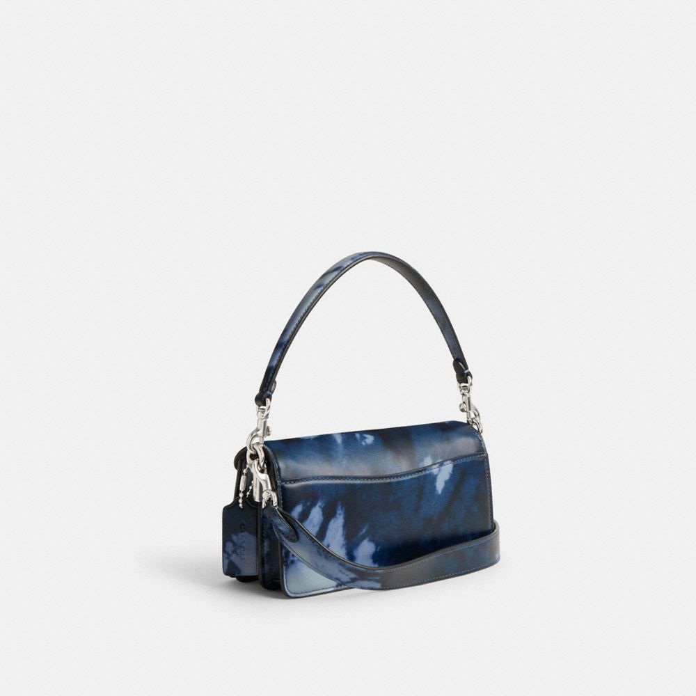 Coach Tabby Shoulder Bag 20 With Tie Dye Print Leather/Silver/Midnight Navy | COH865363